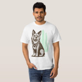 T-shirt chien du désert (Devant entier)