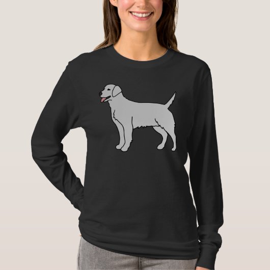 T-shirt Chien du Labrador argenté (Devant)