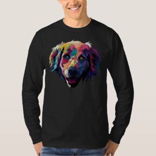 T-shirt Chien du Labrador des yeux bleu et jaune