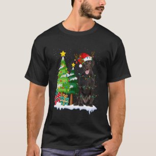 T-shirt Chien du Labrador Santa Hat Reindee Lumières de No