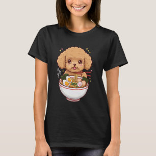 T-shirt Chien duveteux avalant des nouilles Œuf Narutomaki