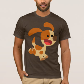 T-shirt Chien en Cartoon à la belle frottement