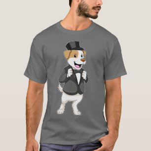 T-shirt Chien en chambre avec ruban