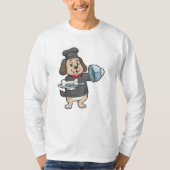 T-shirt Chien en chef avec Plateau et os (Devant)