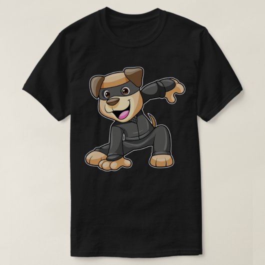 T-shirt Chien en costume Ninja (Design devant)