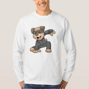 T-shirt Chien en costume Ninja