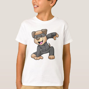 T-shirt Chien en costume Ninja