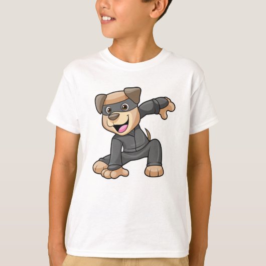 T-shirt Chien en costume Ninja (Devant)