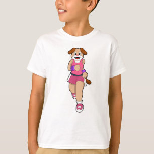 T-shirt Chien en course