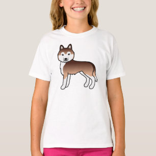 T-shirt Chien en en chiche Sibérie Husky Cute