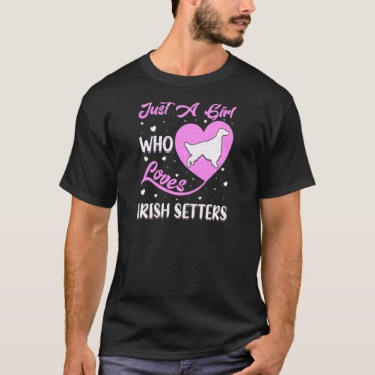 T-shirt Chien En Forme De Coeur Juste Une Fille Qui Aime L (Devant)