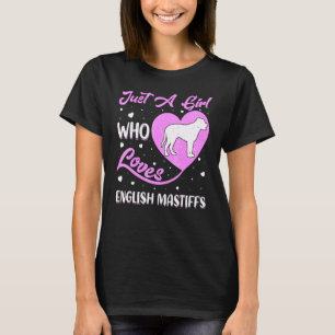 T-shirt Chien En Forme De Coeur Juste Une Fille Qui Aime M