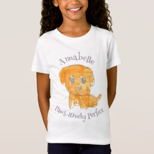 T-Shirt Chien en or Mignon Parfaitement Mignon Art pour En