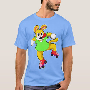 T-shirt Chien en patineur en ligne avec des patins en lign