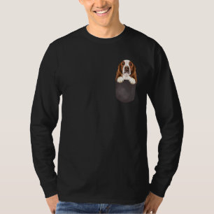 T-shirt Chien En Poche Chien Irlandais Rouge Et Blanc Sett