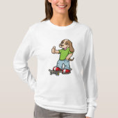 T-shirt Chien en Skate avec Skateboard (Devant)