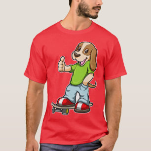 T-shirt Chien en Skateur avec Skateboard 2