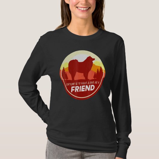 T-shirt Chien Eskimo américain Spitz Cloud (Devant)
