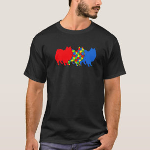 T-shirt Chien esquimau américain Autisme Chiots Sensibilis