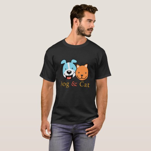 T-shirt chien et chat (Devant entier)
