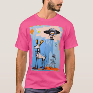 T-shirt Chien Et Chat Alien (Version Originale).