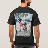 T-shirt Chien Et Chat Art Design Tee (Dos)