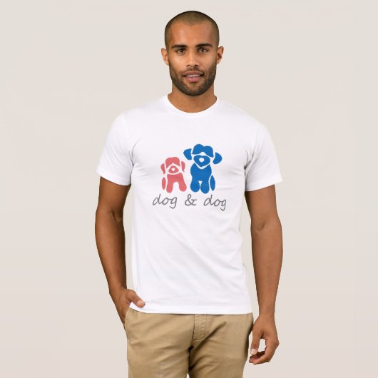 T-shirt chien et chien (Devant entier)