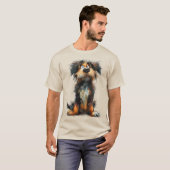 T-shirt Chien fantaisiste mignon (Devant entier)