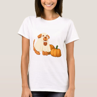 T-shirt Chien fantôme avec citrouilles