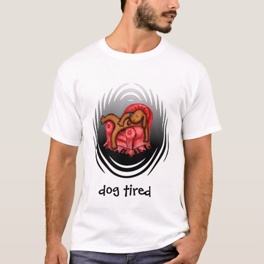 T-shirt chien fatigué (Devant)
