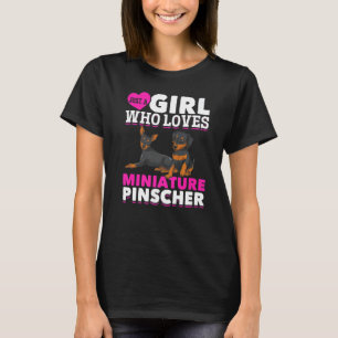 T-shirt Chien Filles Miniature Pinscher Femmes Pet Min Pin
