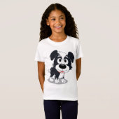 T-shirt Chien fin Jersey pour filles (Devant entier)