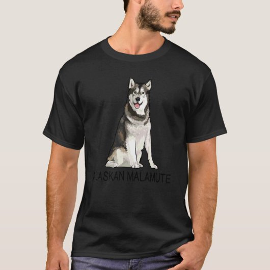 T-shirt Chien Fou de Malamute d'Alaska (Devant)