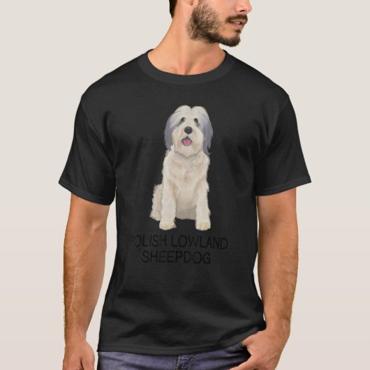 T-shirt Chien fou polonais Lowland Sheepdog (Devant)