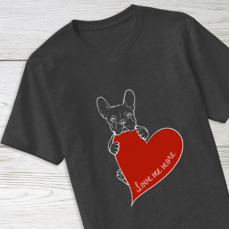 T-shirt Chien français au coeur rouge - Chien français