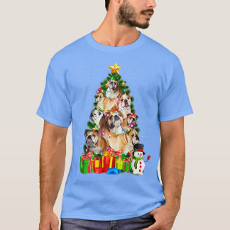 T-shirt Chien Français bullChristmas Tree Funny Anglais bu