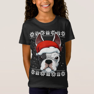 T-Shirt Chien français de taureau de Noël Pajama Chien mig