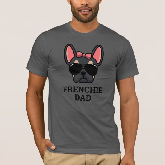 T-shirt Chien Français Français Tan Noir Chien Français (Devant)