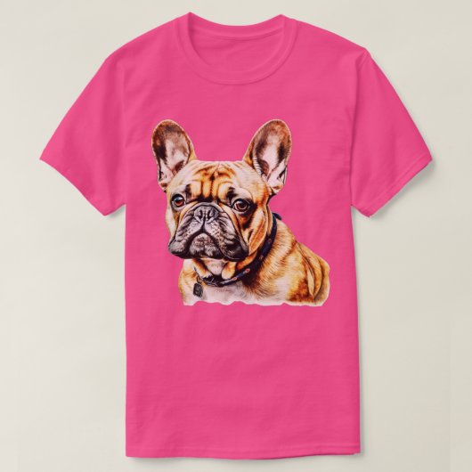 T-shirt Chien français mignon (Design devant)