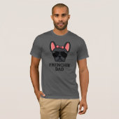 T-shirt Chien Français Noir Chien Français Papa (Devant entier)