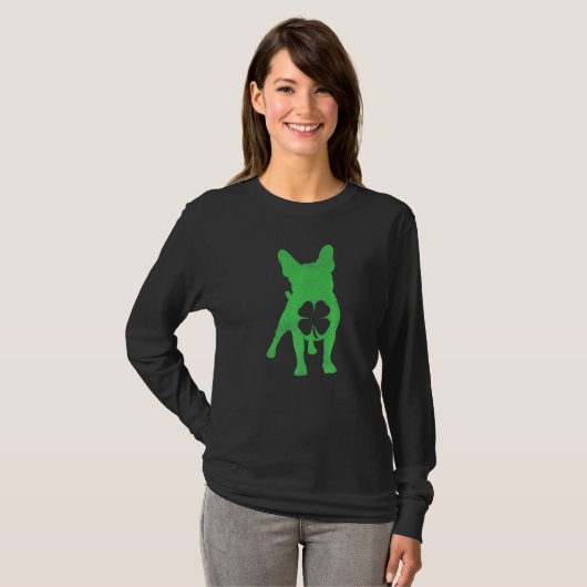 T-shirt Chien français Saint Patrick's Day Saint Paddy's (Devant entier)