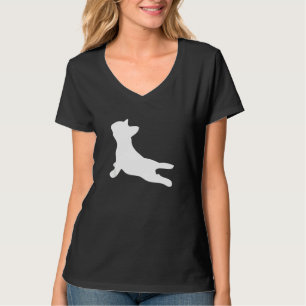 T-shirt Chien Français Yoga Pose Yoga Pour Femmes
