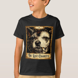 T-shirt Chien fumant une cigarette drôle de chihuahua meme