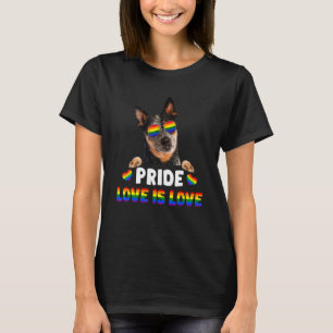 T-shirt Chien Gay pride de bétail australien Lgbt Rainbow 