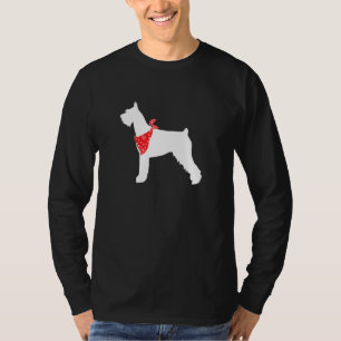 T-shirt Chien géant Schnauzer portant une banane rouge