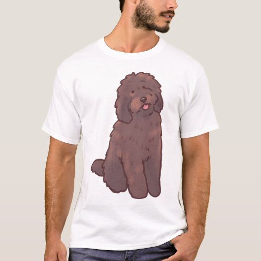 T-shirt Chien Golden doodle Magie (Devant)