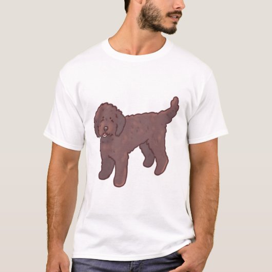 T-shirt Chien Golden doodle Magie (Devant)