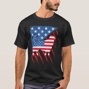 T-shirt Chien Golden Retriever 4 Juillet Merica Hommes Fem