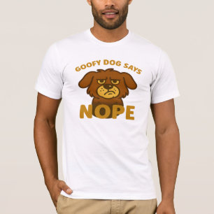 T-shirt Chien Goofy Dit Non – Dessin Animé Drôle de Chien
