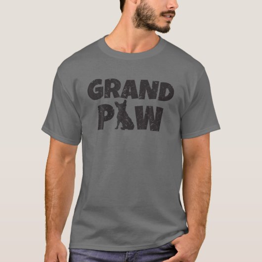 T-shirt Chien grand-père Français Bulldog grand-paw T-shir (Devant)